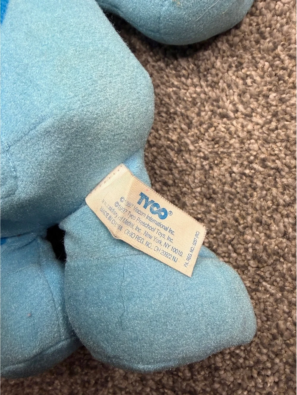1990s Vintage Blue's Clues Plush Toy with Sound - Tyco 1996